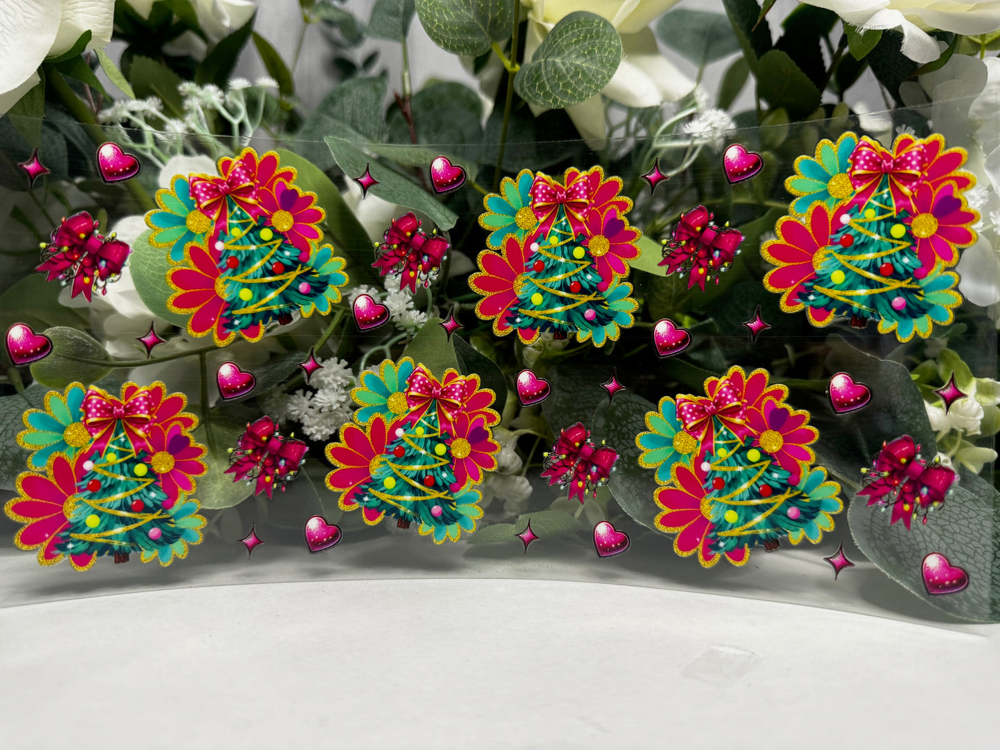 Cute Pink Bow Christmas Tree