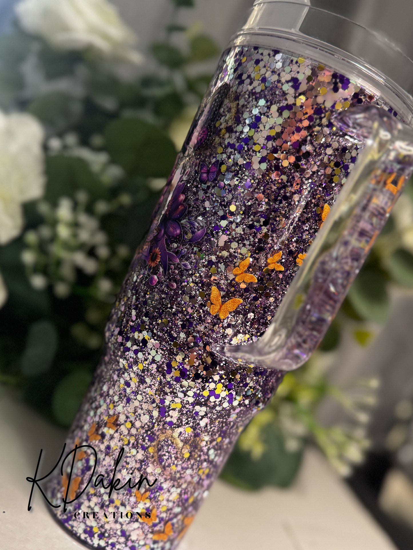 40oz Acrylic Snow Globe Tumbler