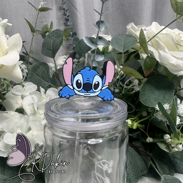 Straw Topper-091- Pink Ears