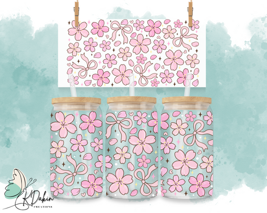 Pink Flower Bow