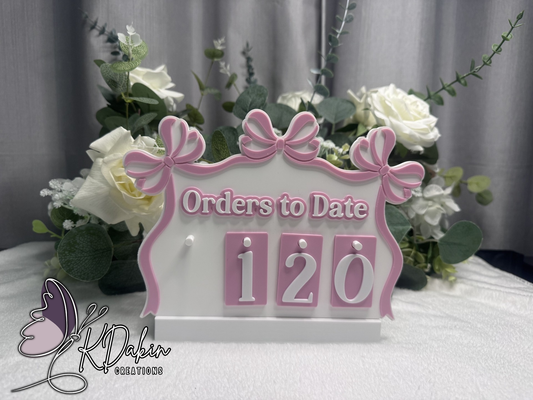 Orders to date counter board