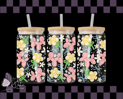 Balloon Dog & Flowers