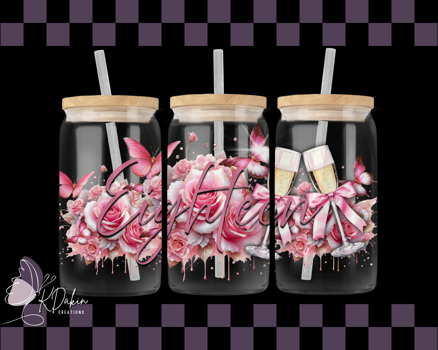 18th Birthday Pink White