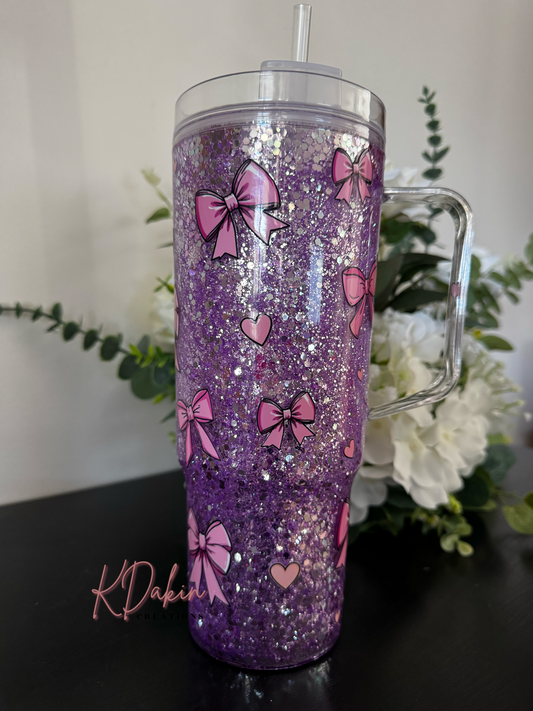 40oz Acrylic Snow Globe Tumbler