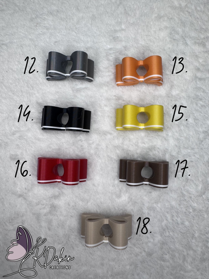 Mini Bow Straw Toppers