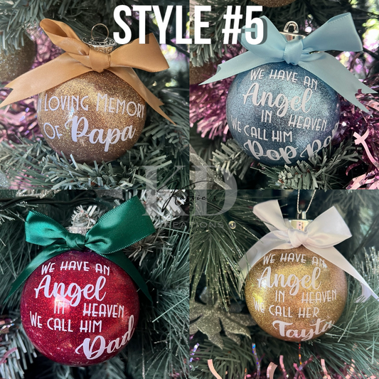 Christmas Baubles- In Loving Memory