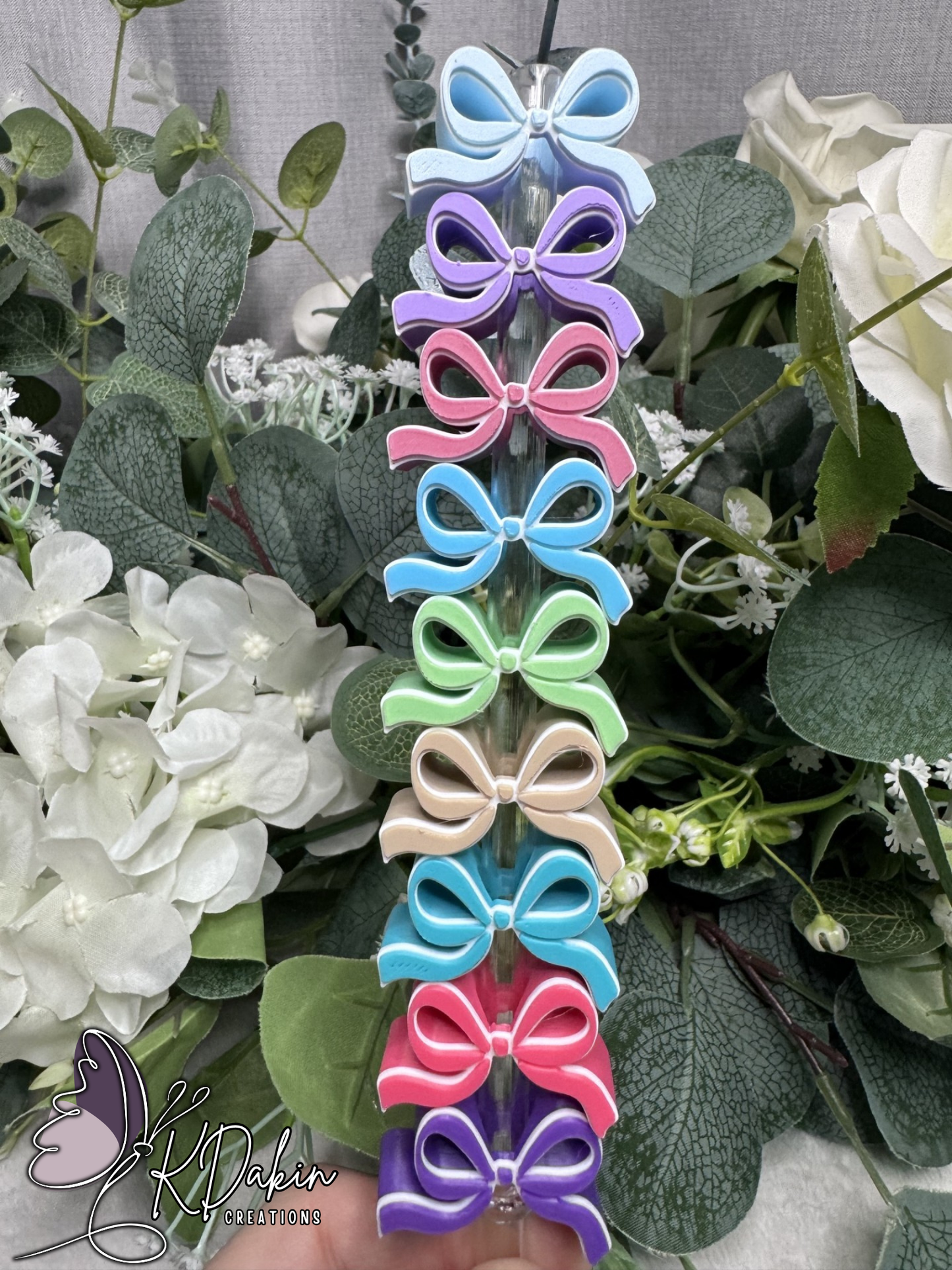Mini Bow Straw Toppers