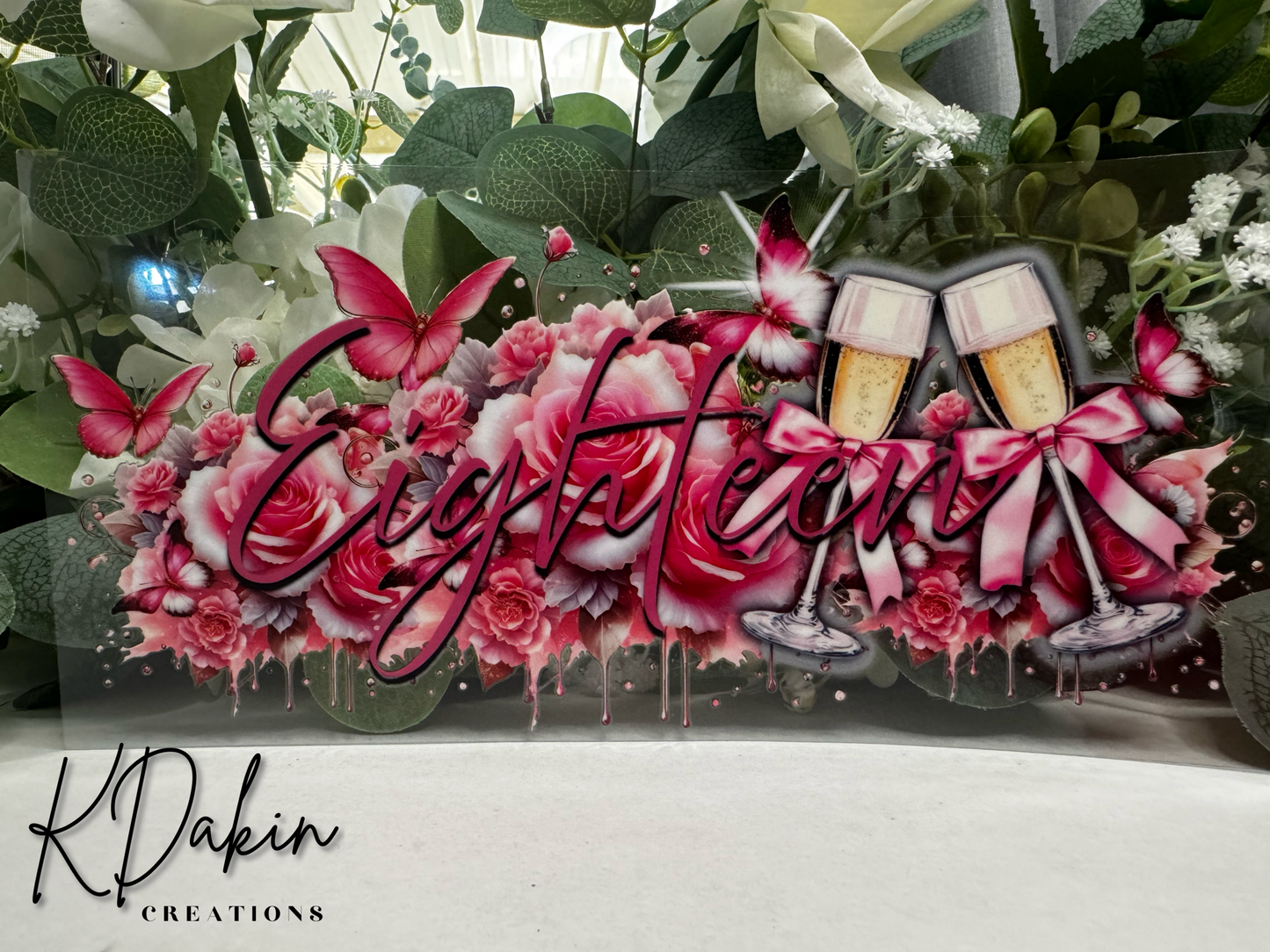 18th Birthday Pink White