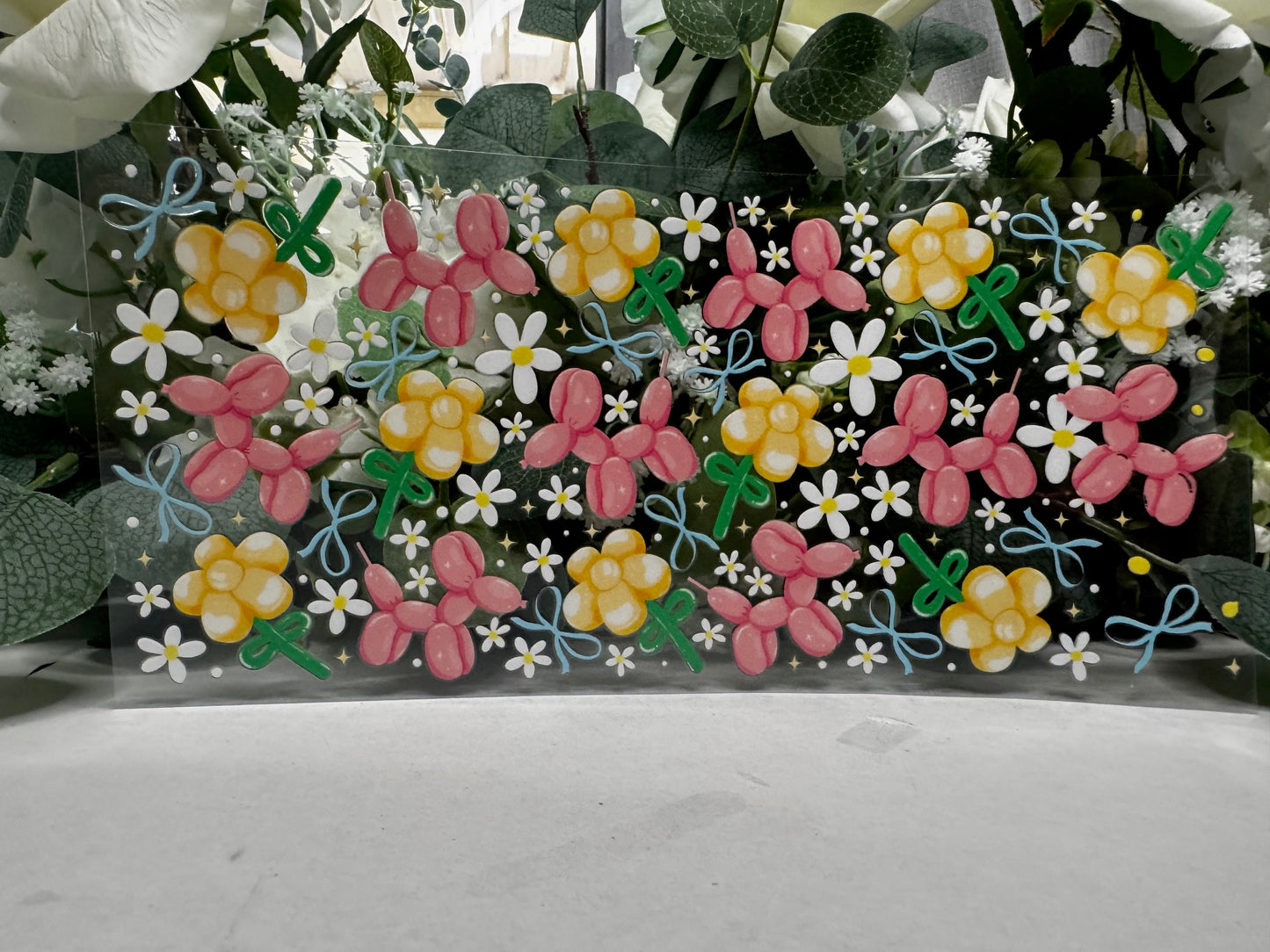 Balloon Dog & Flowers