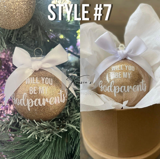 Christmas Baubles- Godparent
