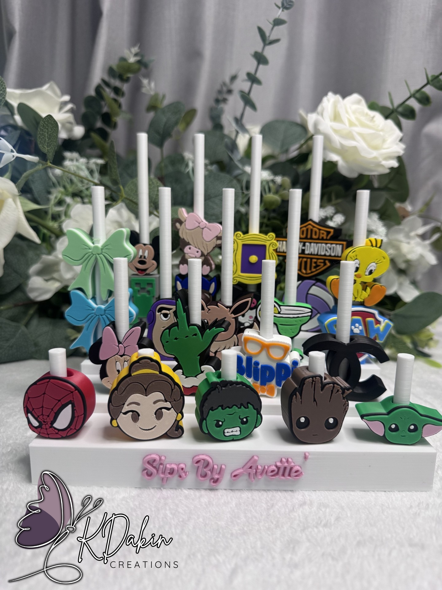 Customised Straw Topper Display Stand
