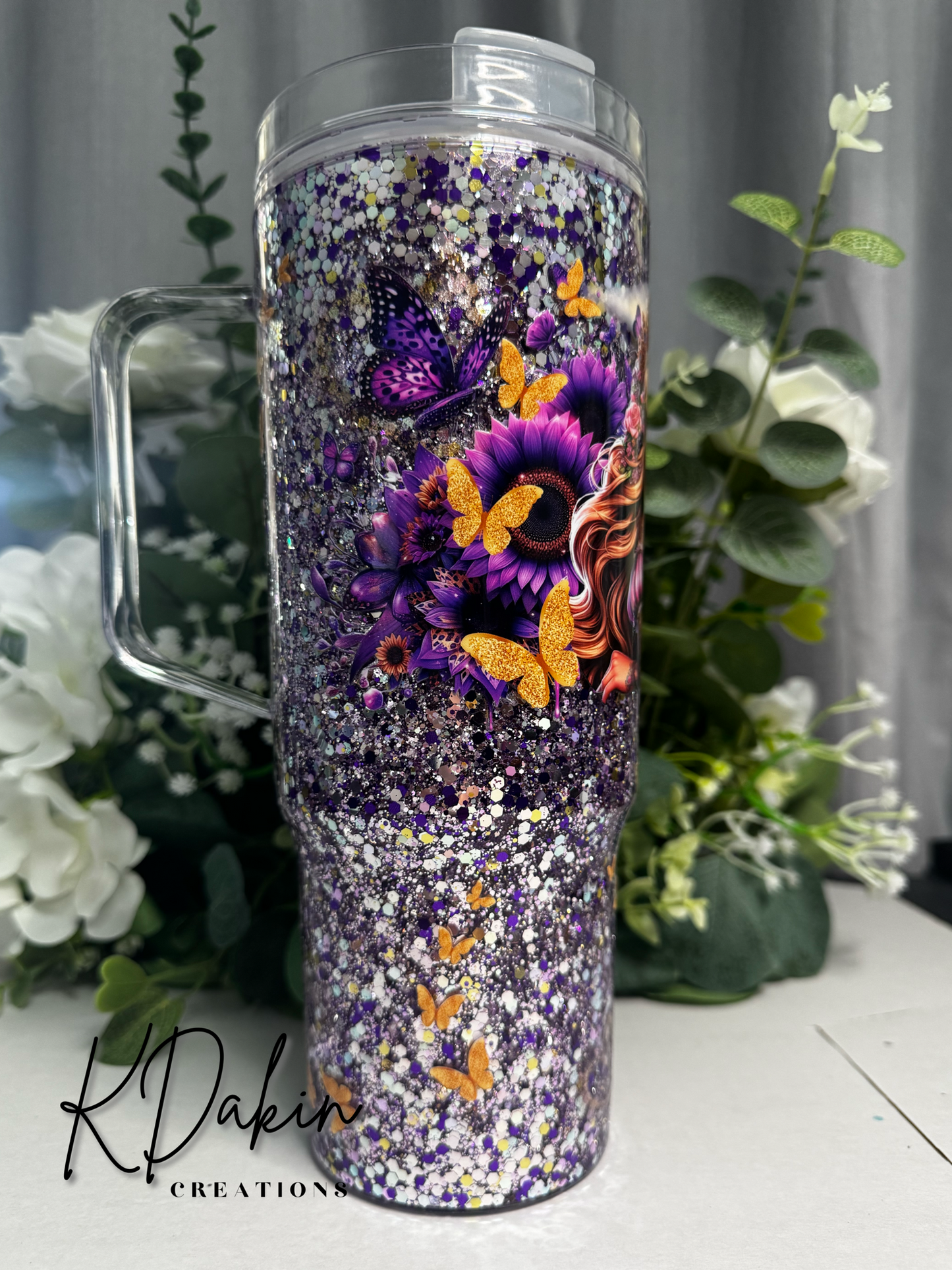 40oz Acrylic Snow Globe Tumbler