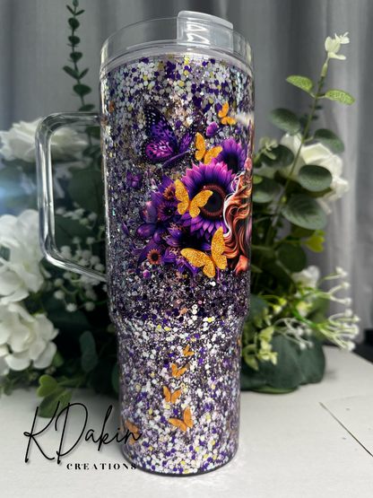 40oz Acrylic Snow Globe Tumbler