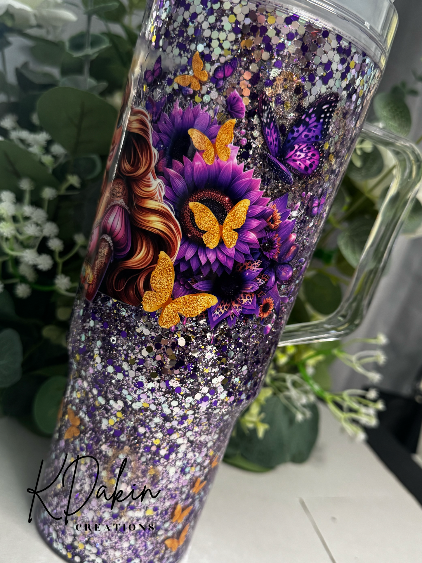 40oz Acrylic Snow Globe Tumbler