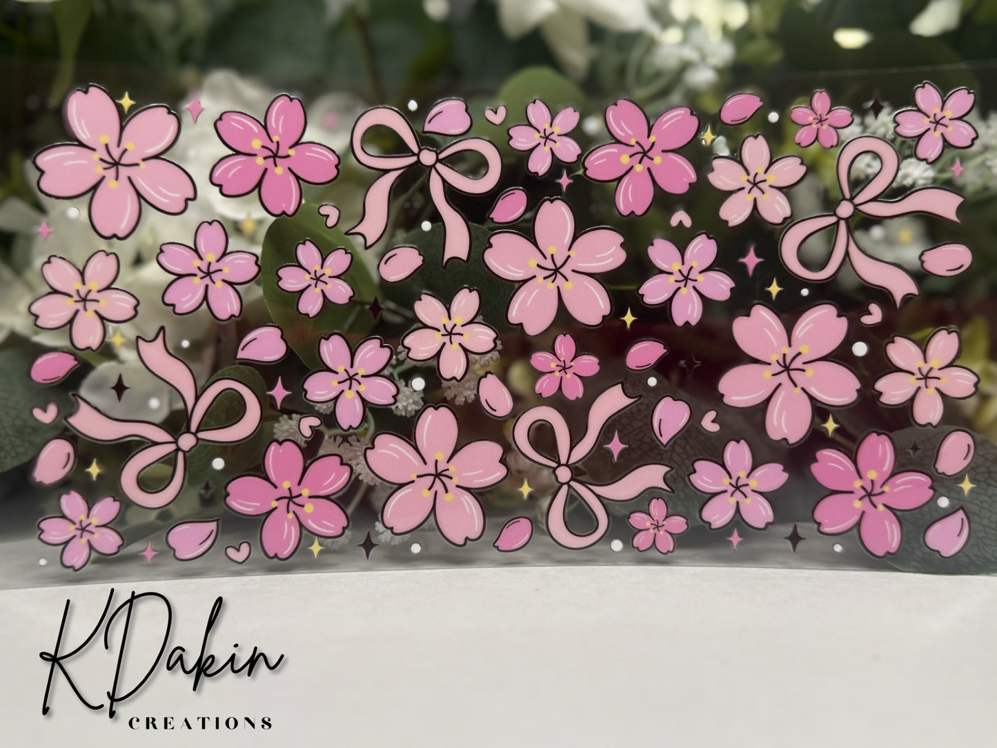 Pink Flower Bow